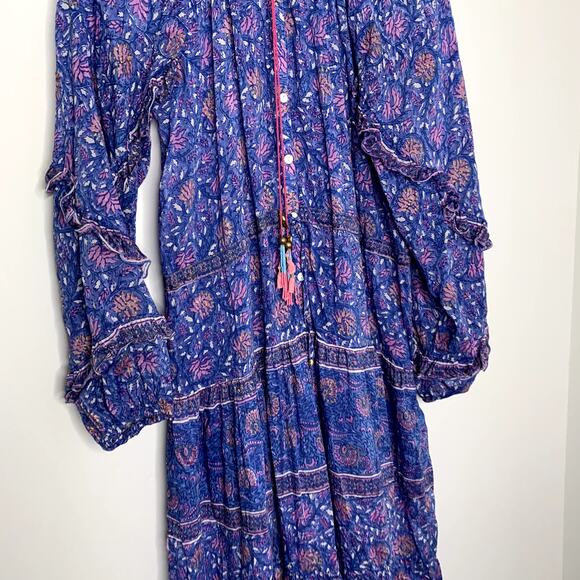 Alicia Bell Cameron Midi Dress Multi, Womens Large Blue - Picture 6 of 16